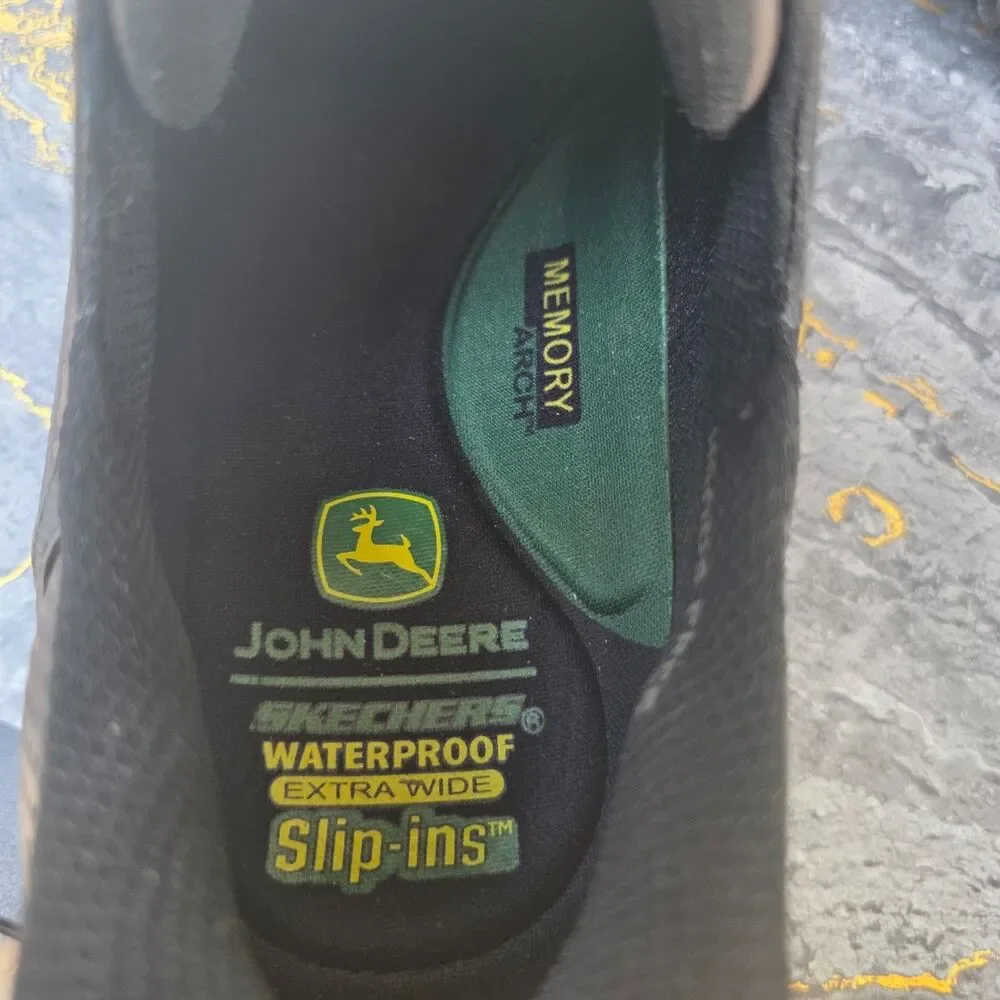 Skechers Slip-Ins John Deere Edgerton Waterproof Work Boots Size 11 Wide